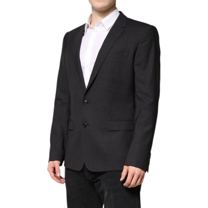 Dolce & Gabbana Dark Gray MARTINI Single Breasted Jacket Dolce & Gabbana