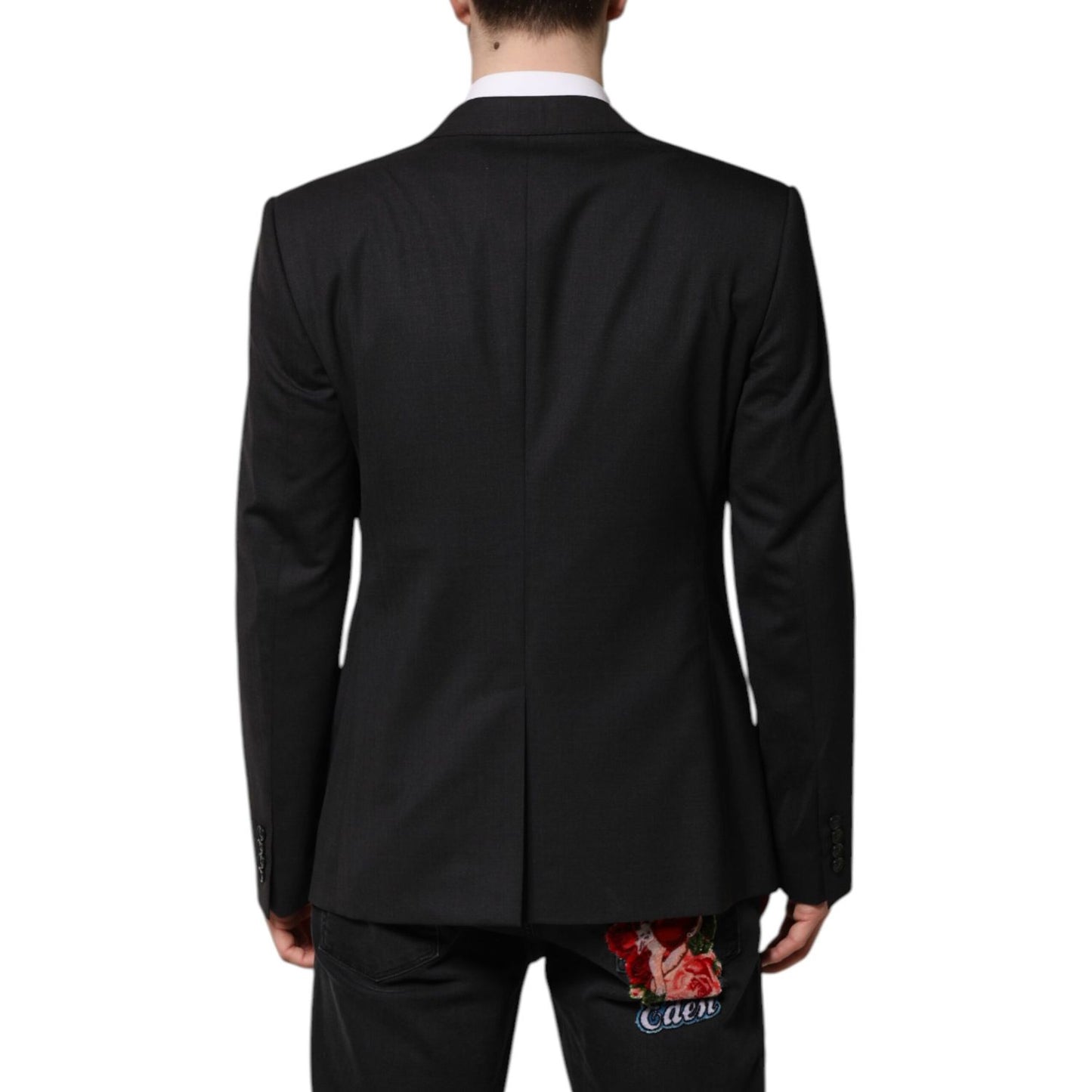 Dolce & Gabbana Dark Gray MARTINI Single Breasted Jacket Dolce & Gabbana