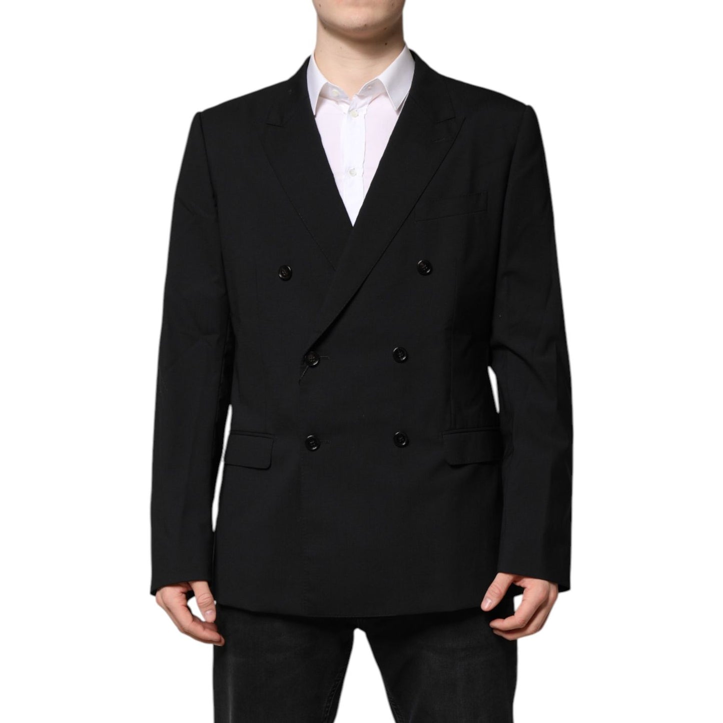 Dolce & Gabbana Black MARTINI Double Breasted Suit Jacket