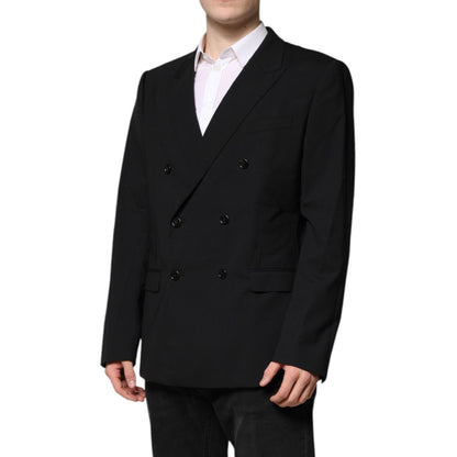 Dolce & Gabbana Black MARTINI Double Breasted Suit Jacket