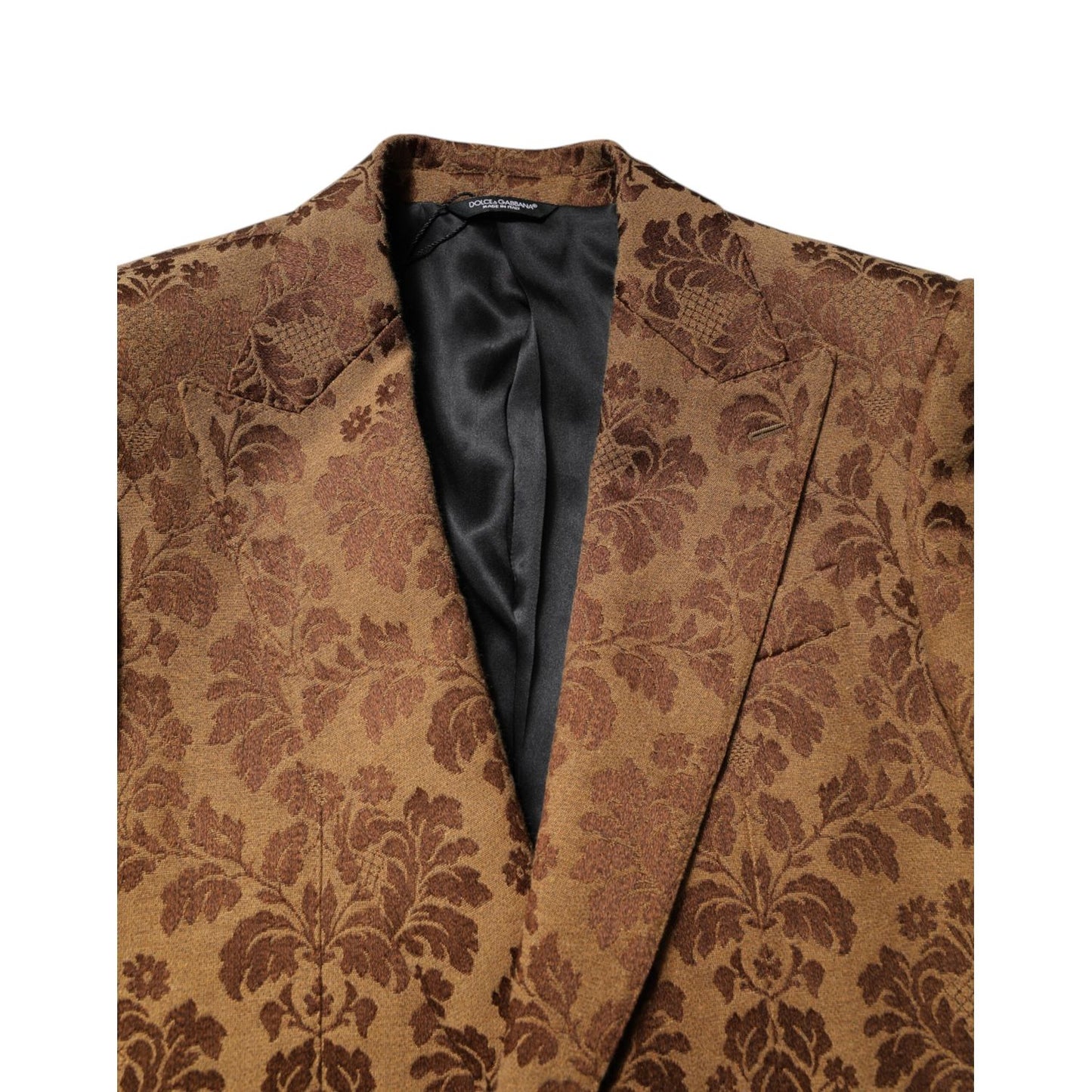 Dolce & Gabbana Brown Floral Jacquard SICILIA 2 Piece Suit