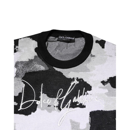 Dolce & Gabbana Multicolor Logo Crew Neck Pullover Sweater