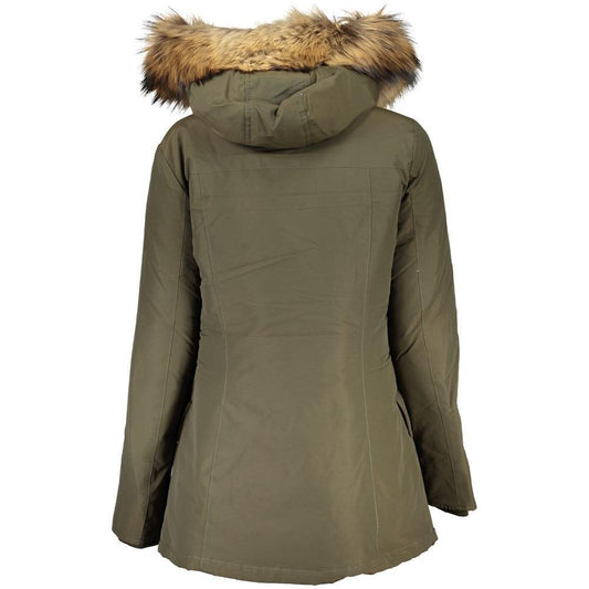 Woolrich Green Cotton Jackets & Coat WO-24349-M