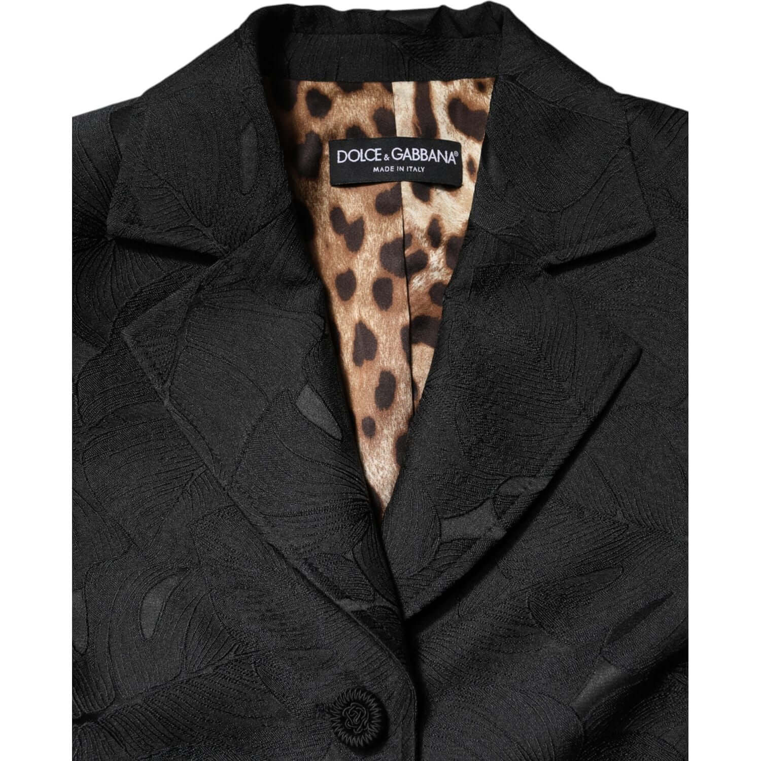 Dolce & Gabbana Black Single Breasted Trench Coat Jacket