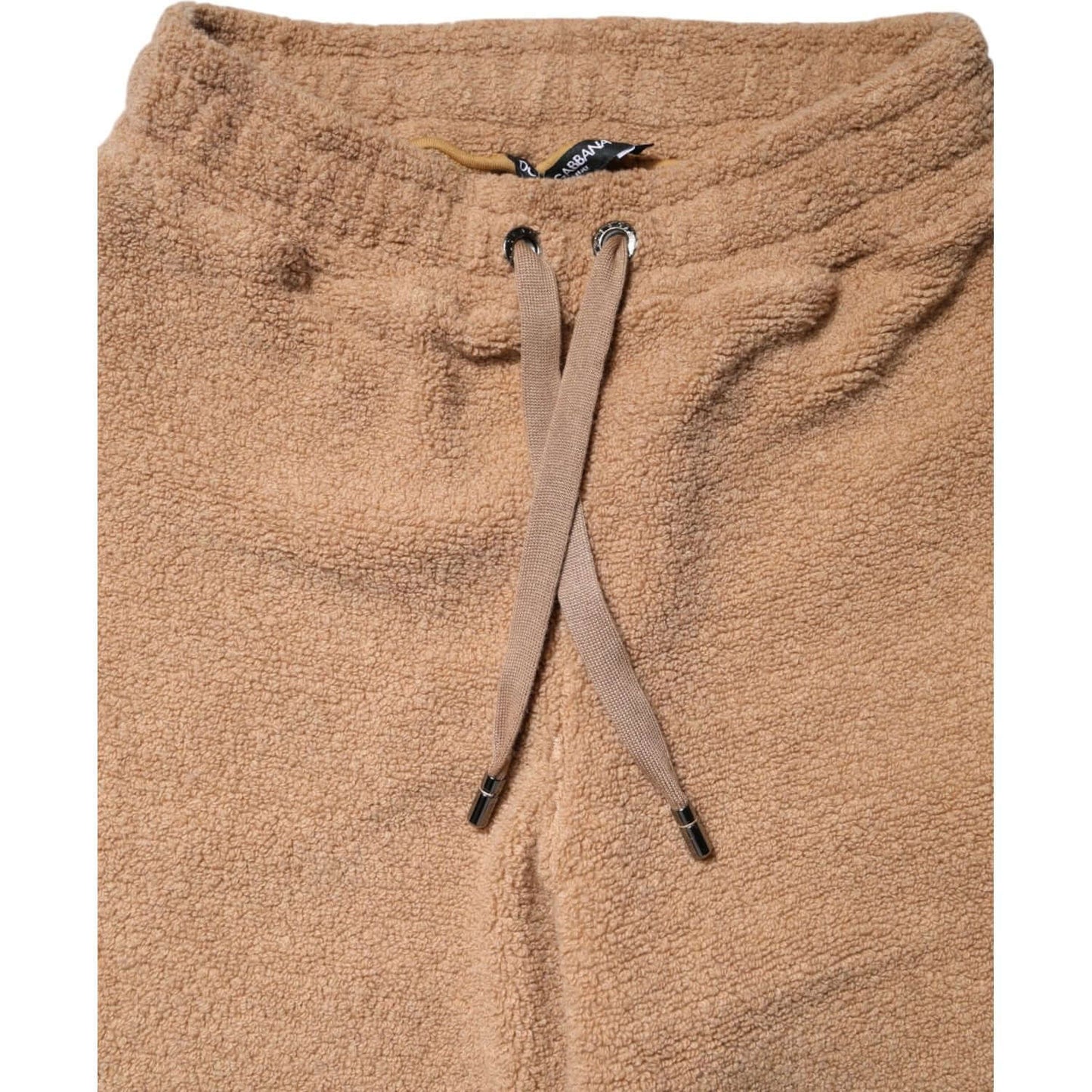 Dolce & Gabbana Brown Logo Plaque Sweatpants Straight Pants PAN76278-40