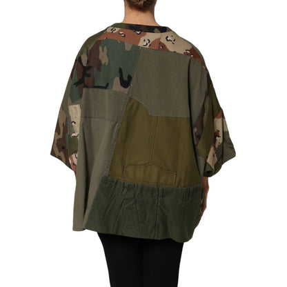 Dolce & Gabbana Multicolor Camouflage Oversized Top T-shirt