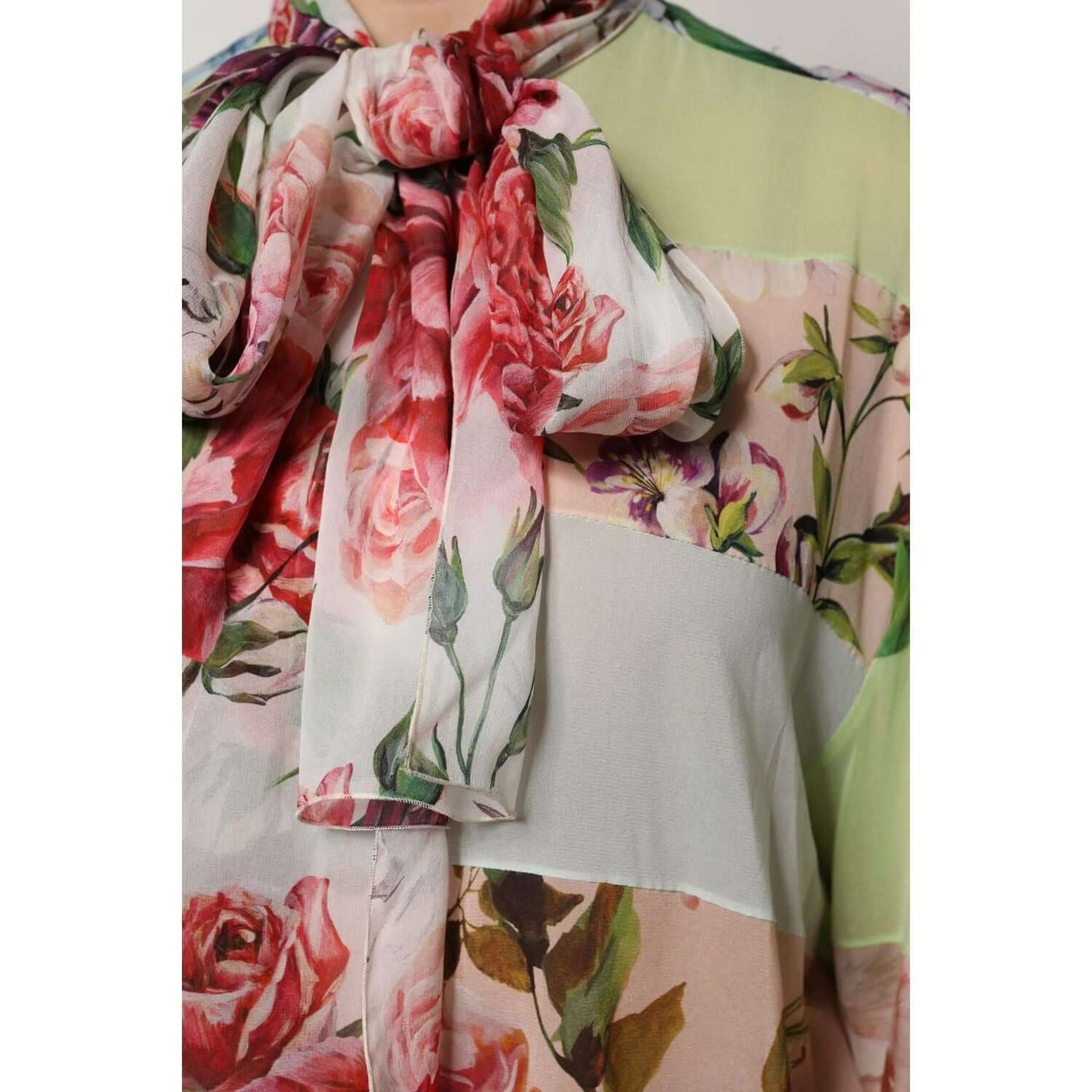 Dolce & Gabbana Multicolor Floral Patchwork Long Sleeves Top TSH90125-42