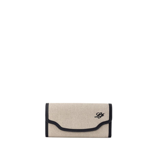 Loro Piana Beige Fabric And Leather Wallet Loro Piana
