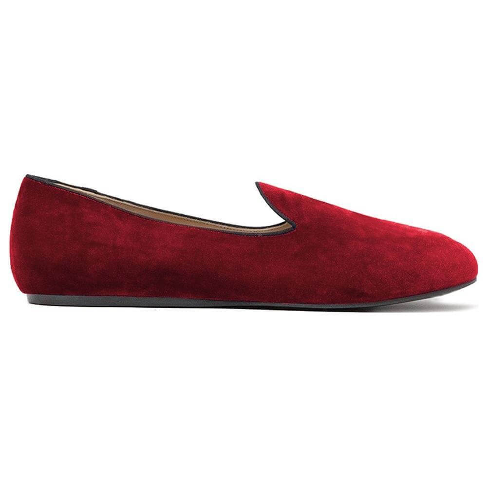 Charles Philip Red Velvet Loafer CH-15415-EU43/US10