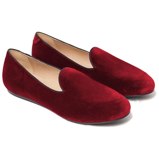 Charles Philip Red Velvet Loafer