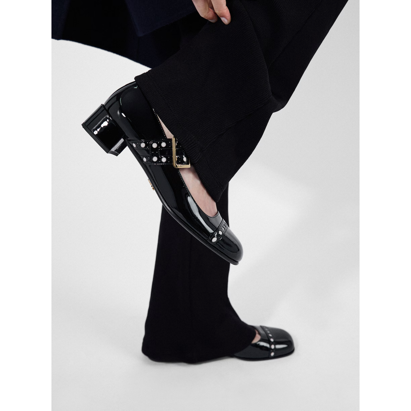 Prada Black Patent leather Mary Jane pumps 1I816N_069_F0002_F_035_36