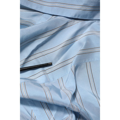 Dolce & Gabbana Light Blue MARTINI Striped Formal Dress Shirt