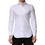 Barba Napoli White Long Sleeves Collared Dress Formal Shirt TSH90695-38