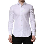 Barba Napoli White Long Sleeves Collared Dress Formal Shirt TSH90695-38