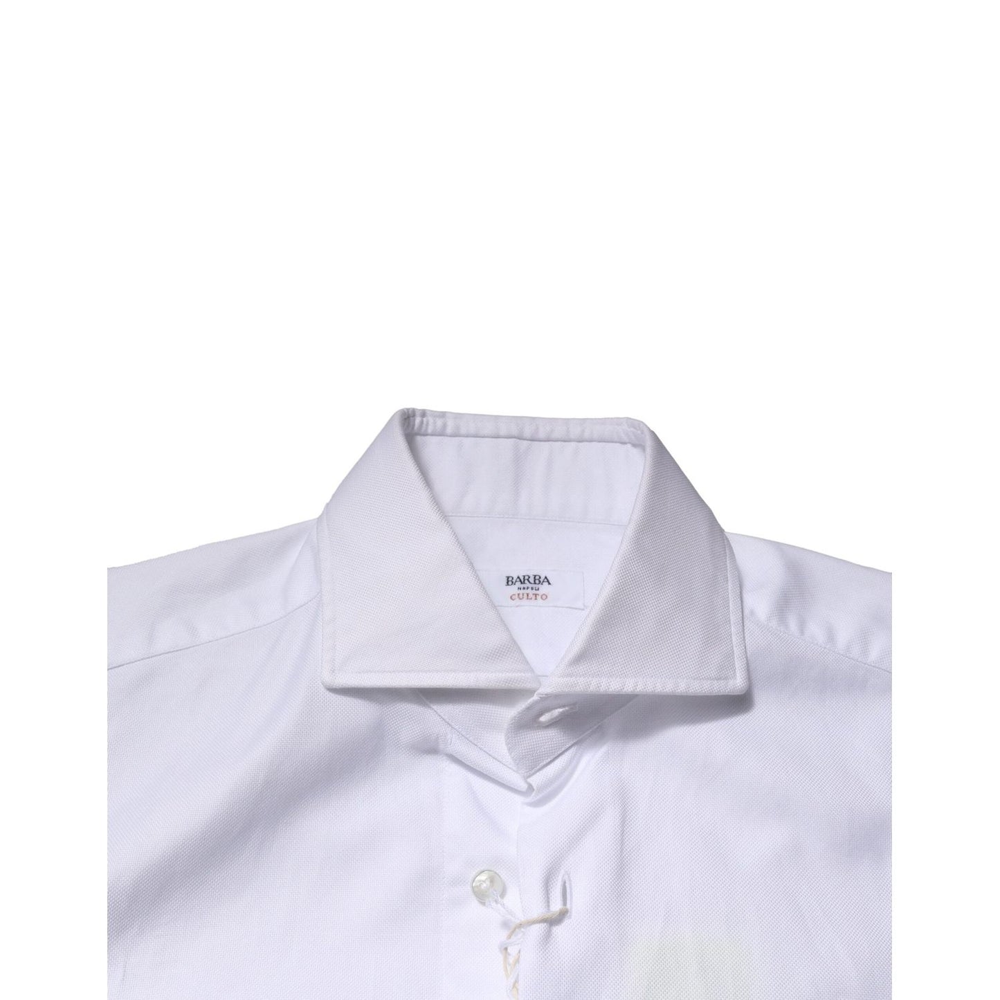 Barba Napoli White Long Sleeves Collared Dress Formal Shirt TSH90695-38