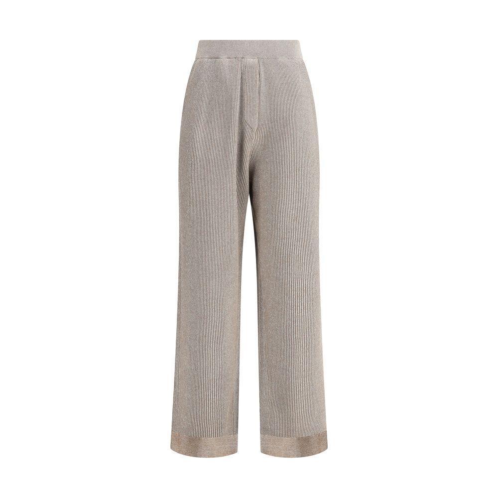 Brunello Cucinelli Ribbed lurex Pants BR-MAZ260299PCXB87-L