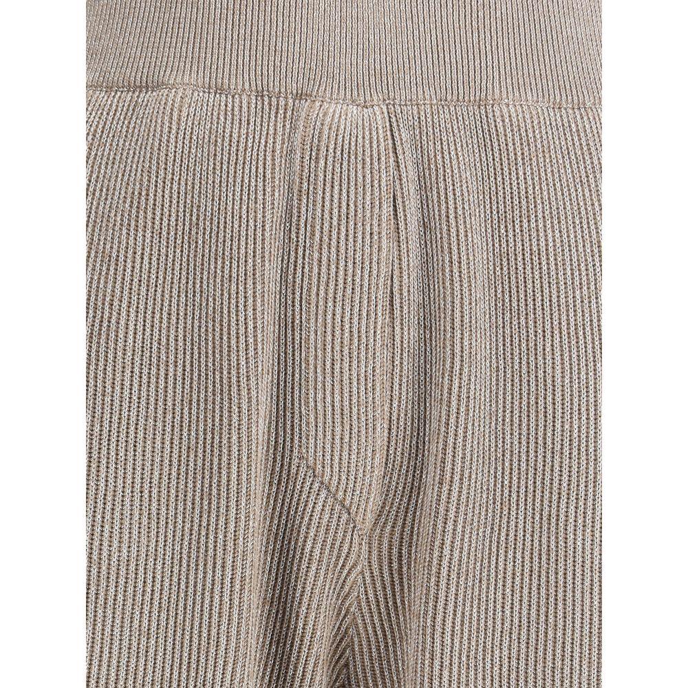 Brunello Cucinelli Ribbed lurex Pants BR-MAZ260299PCXB87-L