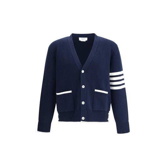 Thom Browne Blue Merino Wool Cardigan