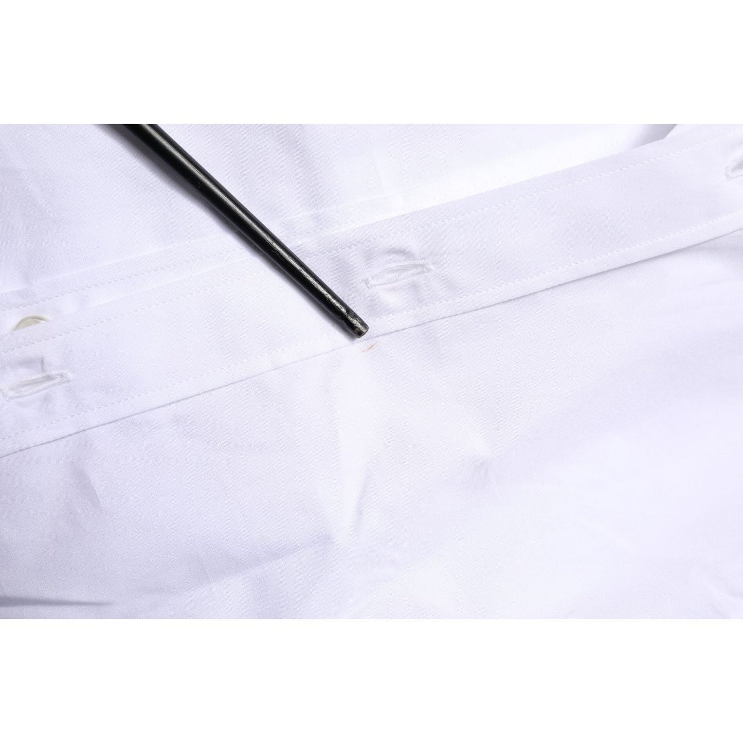 Dolce & Gabbana White Cotton GOLD Long Sleeves Formal Shirt TSH906798-39