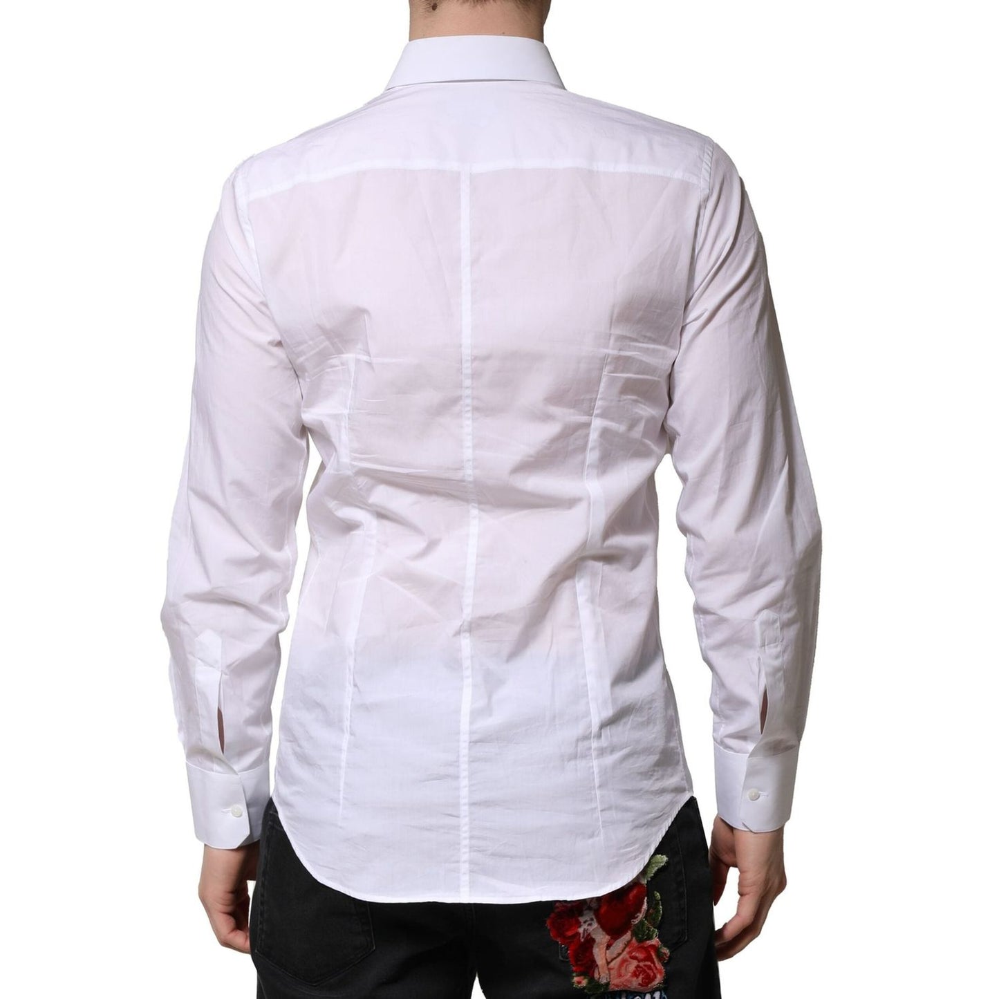 Dolce & Gabbana White MARTINI Long Sleeves Men Formal Shirt