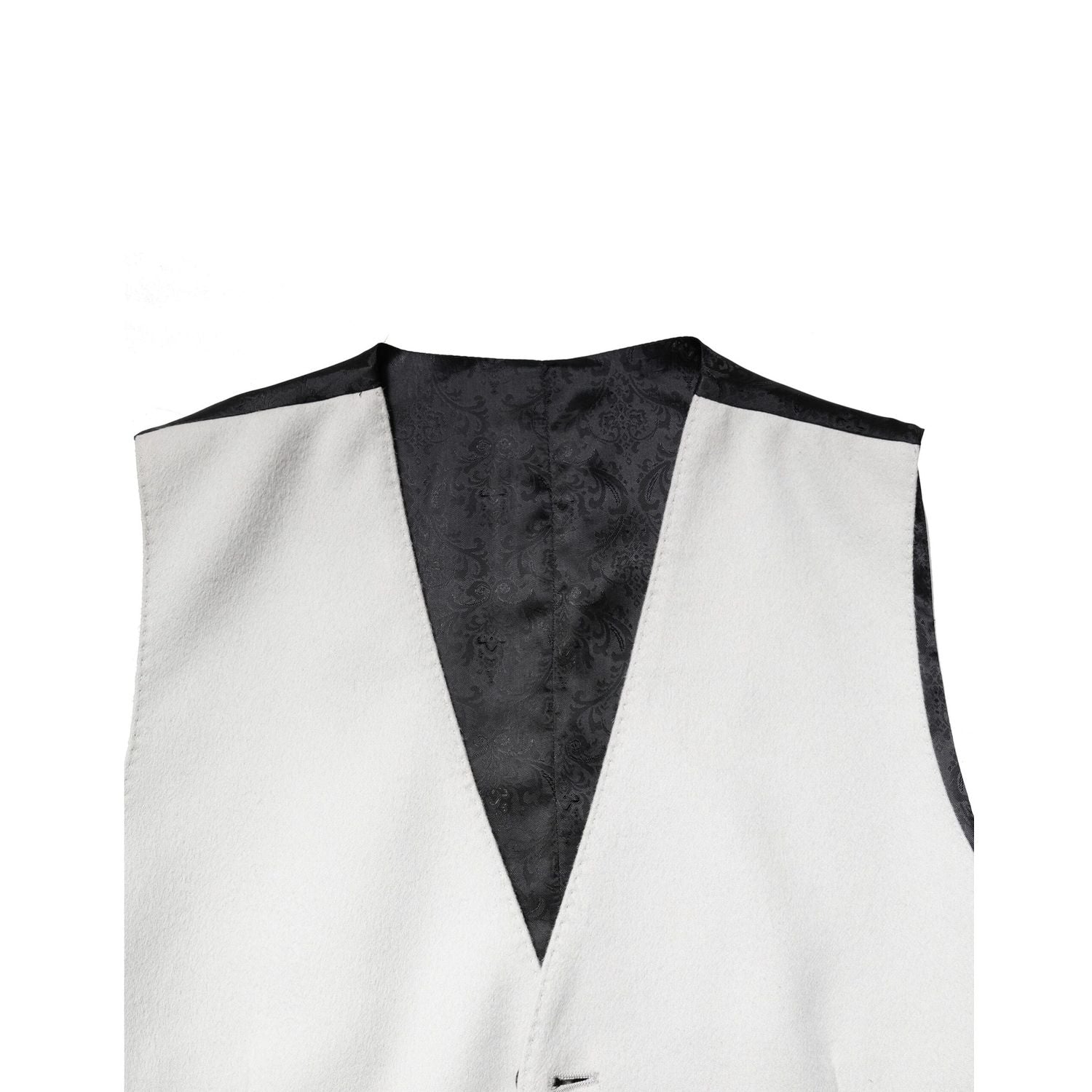 Dolce & Gabbana Gray Wool Dress Formal Men Waistcoat Vest