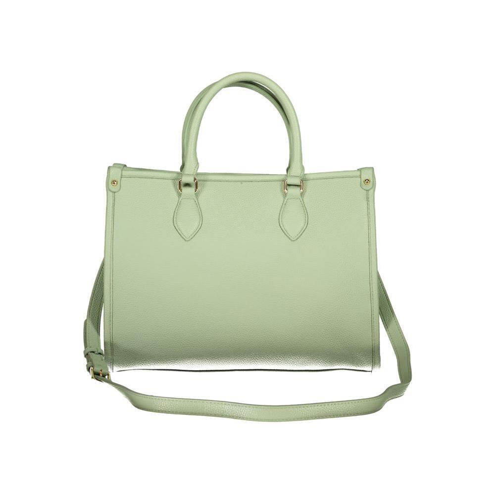 Front view with bag zipped and handles upright.