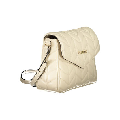 Mario Valentino Beige Polyethylene Handbag with adjustable strap and contrasting details