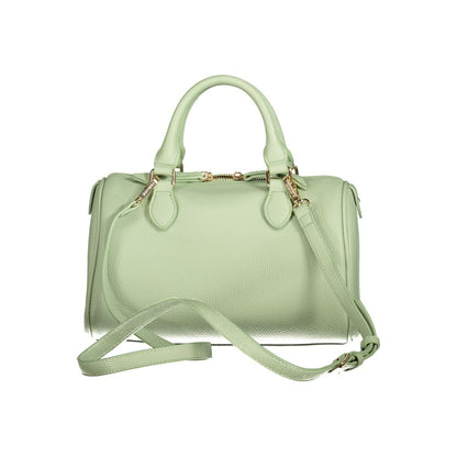 Mario Valentino Green Polyethylene Women Handbag with shoulder strap and double handles