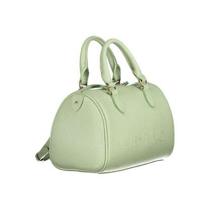 Mario Valentino Green Polyethylene Women Handbag with durable design, featuring sturdy handles and adjustable strap, in a vibrant green hue