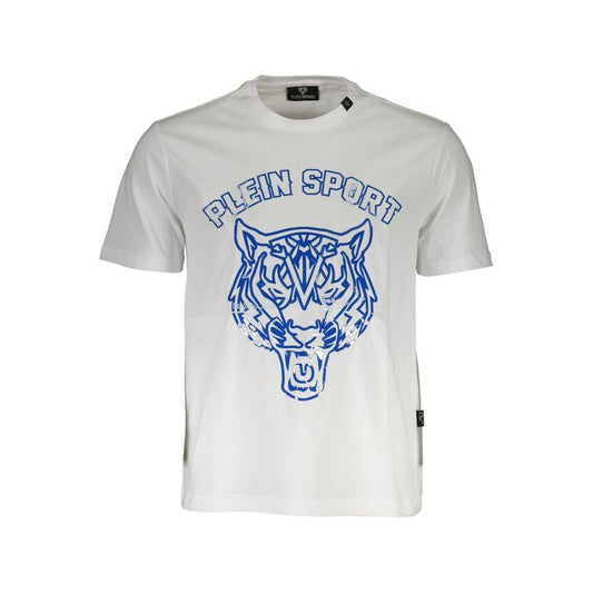 Plein Sport White Cotton Men T-Shirt PL-37167-M
