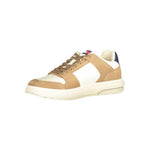 Tommy Hilfiger Beige Leather Men Sneaker TO-33494-EU40/US7