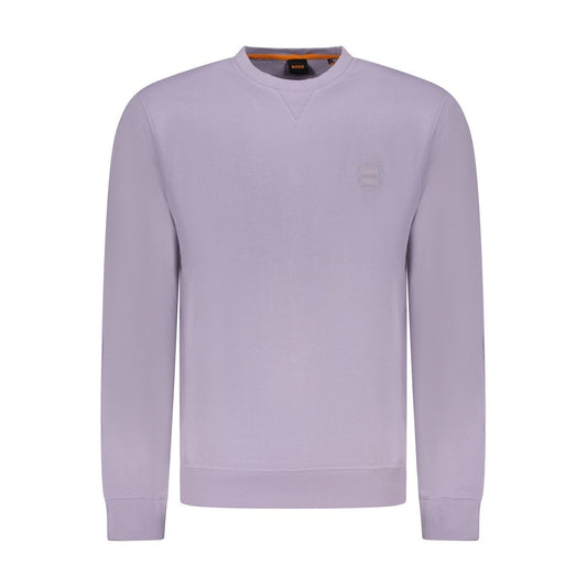 Hugo Boss Purple Cotton Men Sweater