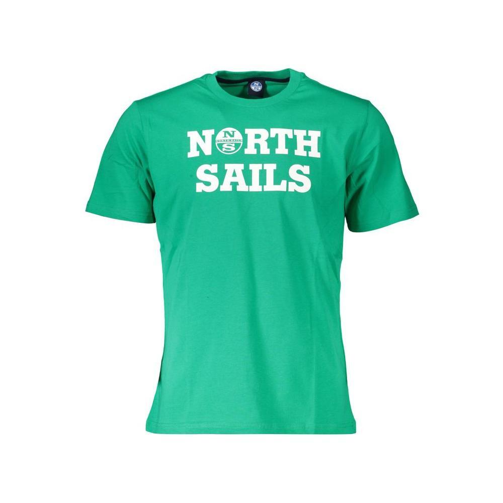 North Sails Green Cotton Men T-Shirt NO-17679-XL