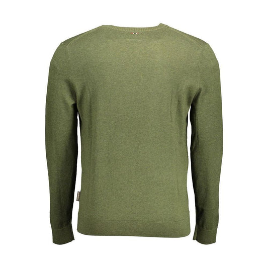 Napapijri Green Cotton Men Sweater NA-11911-XXL