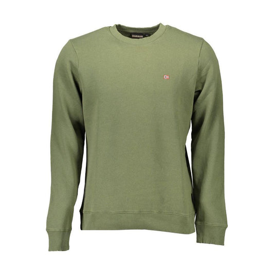 Napapijri Green Cotton Men Sweater NA-26393-XXL