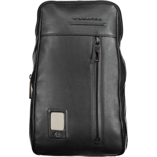 Piquadro Black Leather Men Shoulder Bag PI-20687