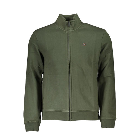 Napapijri Green Cotton Men Sweater NA-25258-S