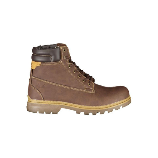 Carrera Elegant Brown Lace-Up Boots with Contrast Detail CA-25365-EU40/US7