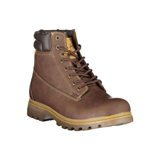 Carrera Elegant Brown Lace-Up Boots with Contrast Detail CA-25365-EU40/US7