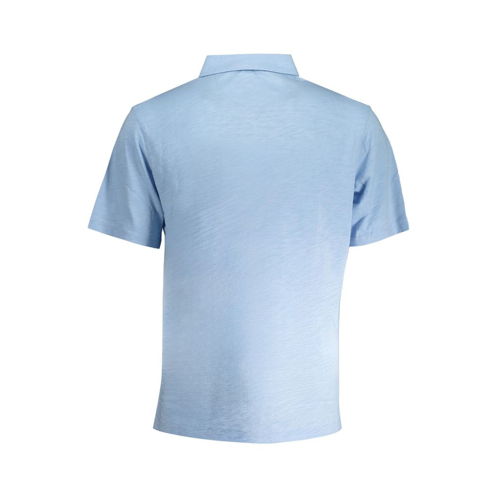 La Martina Blue Cotton Polo Shirt