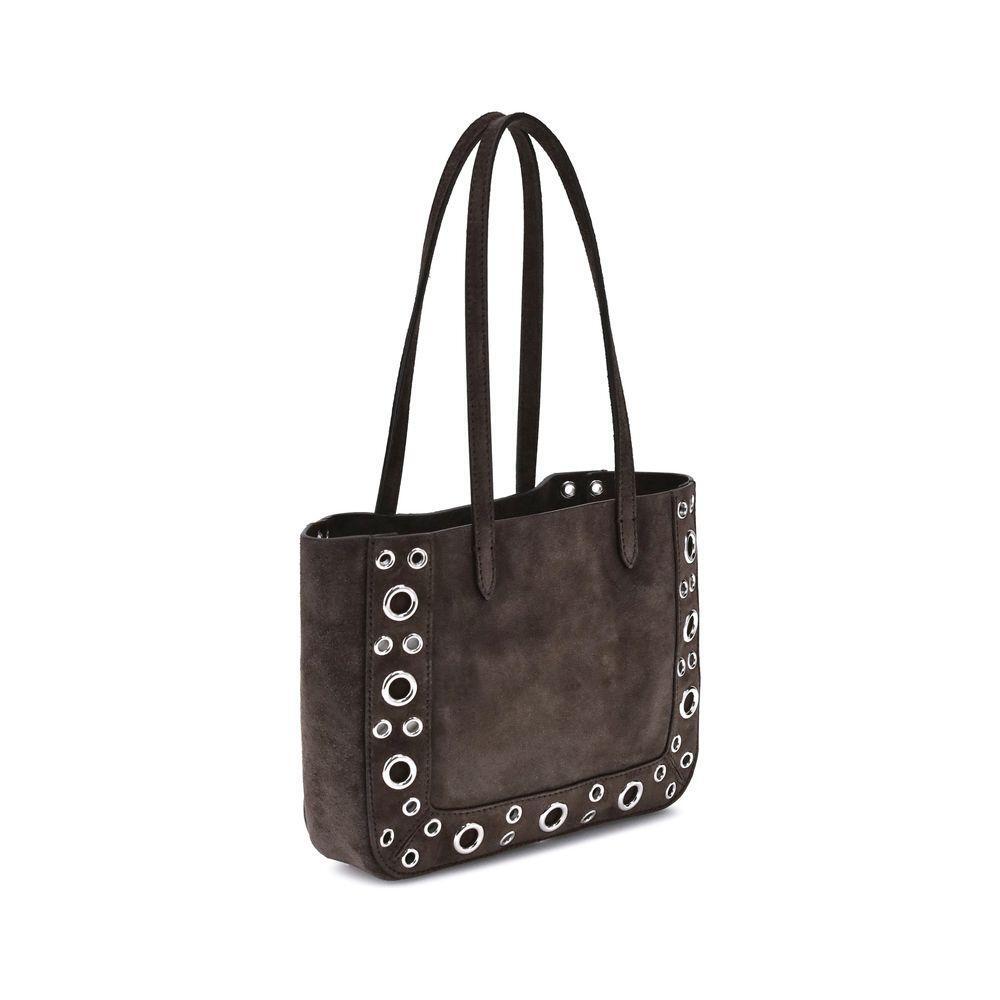 Front view with bag zipped and handles upright.