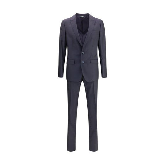 Dolce & Gabbana Black Fleece Wool Two-Piece Suit