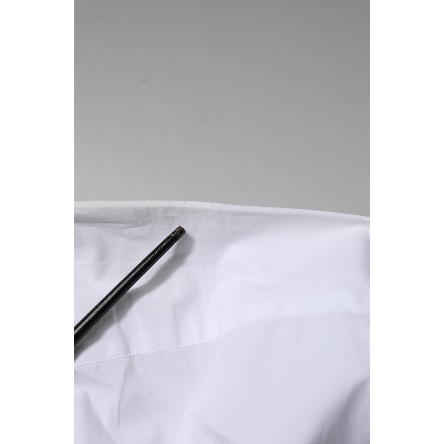 Dolce & Gabbana White Cotton GOLD Long Sleeves Formal Shirt