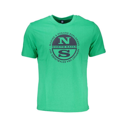 North Sails Green Cotton T-Shirt NO-27290-S