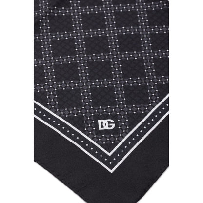 Dolce & Gabbana Black Silk Pocket Square