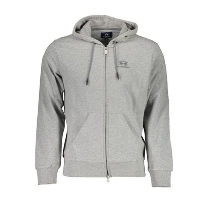 La Martina Gray Cotton Sweatshirt