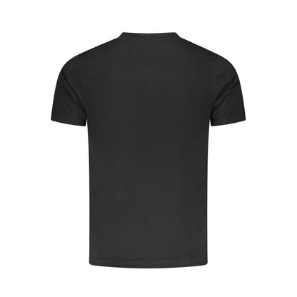 Cavalli Class Black Cotton T-Shirt, short sleeve, crew neck, with logo print