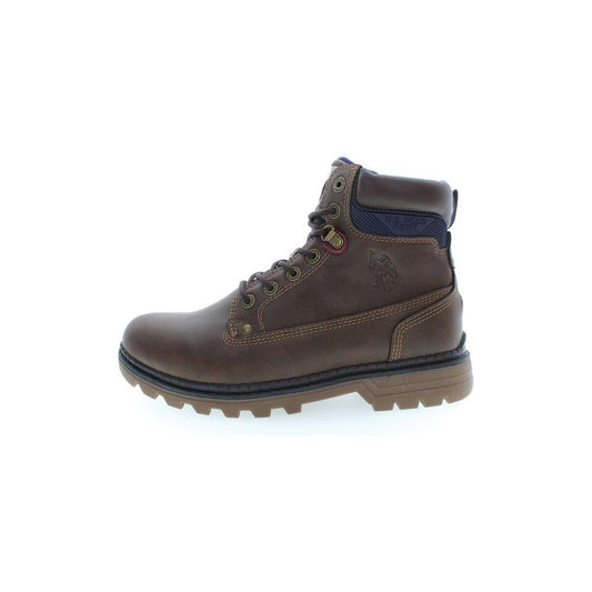 U.S. POLO ASSN. Brown Polyester Men Boot