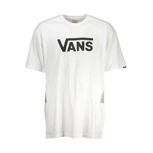 Vans White Cotton Men T-Shirt VA-37996-XS