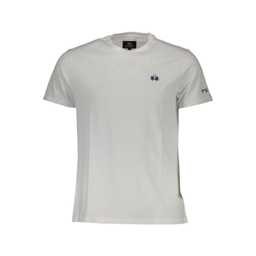 La Martina White Cotton Men T-Shirt LA-37718-M